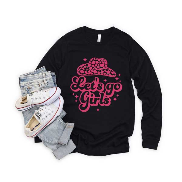 let's Go Girls Leopard Hat Long Sleeve