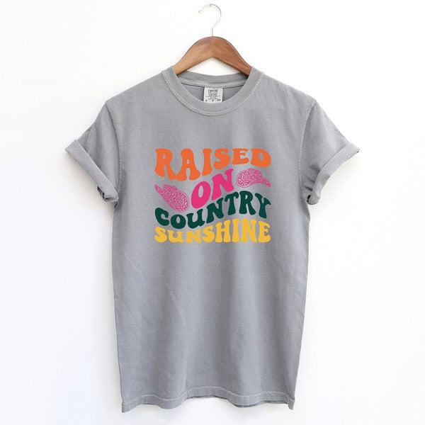 Raised On Country Sunshine Hat Garment Dyed Tee