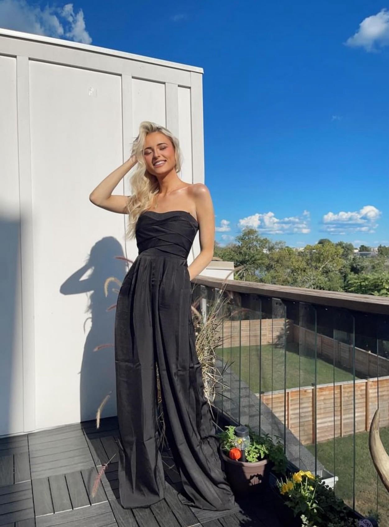 Overlapping Top Detailed Jumpsuit