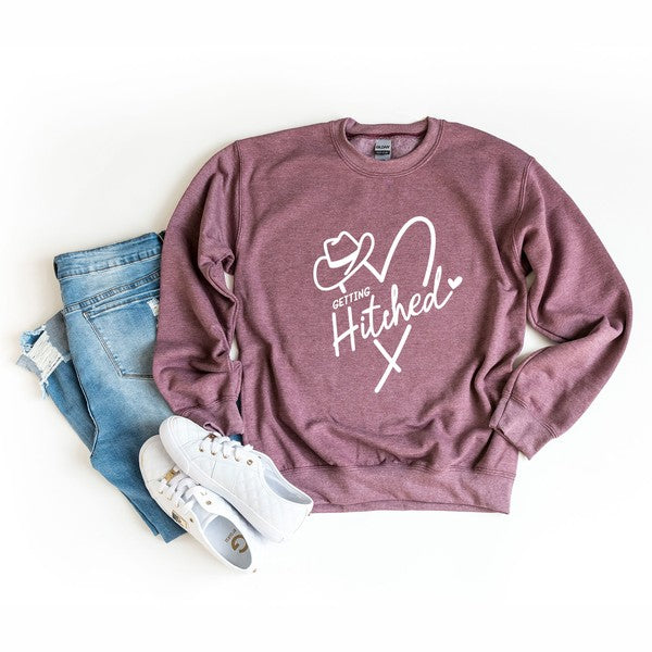 Getting Hitched Cowboy Hat Graphic Sweatshirt