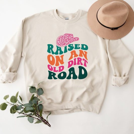 Raised On An Old Dirt Road Hat Graphic Sweatshirt