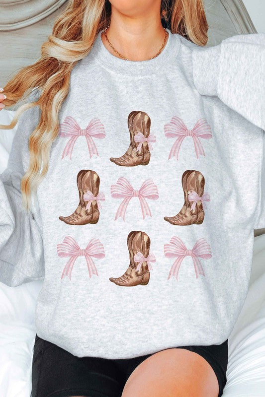 COWBOY BOOTS AND RIBBONS Graphic Sweatshirt